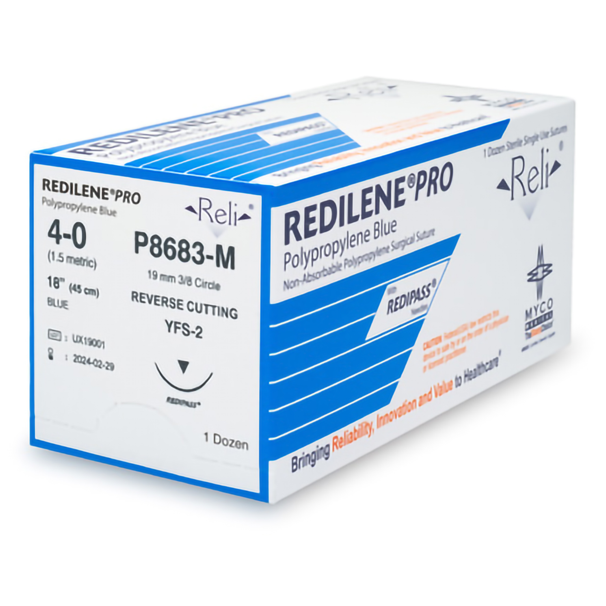 Suture Nonabsorbable Suture with Needle Reli® Re .. .  .  